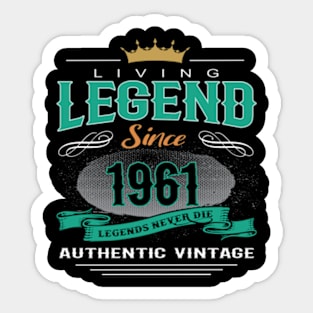 Birthday - Living Legend Since 1961 Sticker